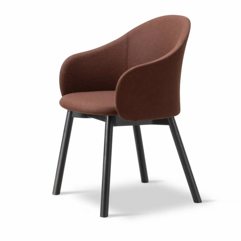 Gomo Armchair karmstol wood base Blazer CUZ4D Dunalk-svartlackerad ek
