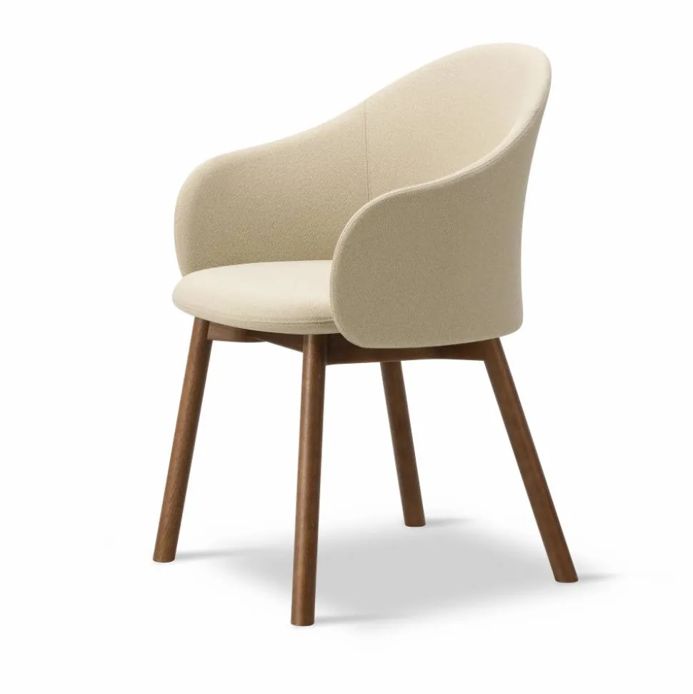 Gomo Armchair karmstol wood base Mylla 221-rökbetsad lackad ek