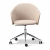 Gomo Armchair kontorsstol swivel base 5-star Blazer CUZ47 Fairfield-polerad aluminium