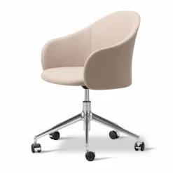 Gomo Armchair kontorsstol swivel base 5-star Blazer CUZ47 Fairfield-polerad aluminium