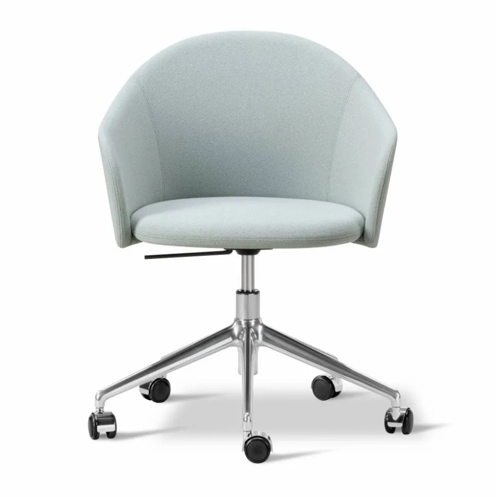 Gomo Armchair kontorsstol swivel base 5-star Mylla 811-polerad aluminium