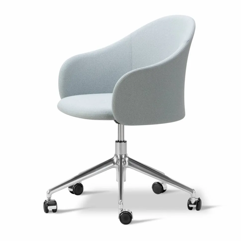 Gomo Armchair kontorsstol swivel base 5-star Mylla 811-polerad aluminium
