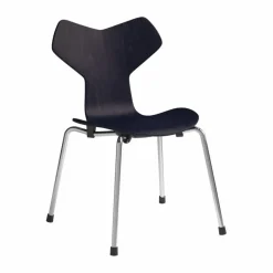 Grand Prix barnstol Midnight blue målad ask-krom