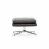 Grand Relax fotpall Leather premium F 68 chocolate-aluminium