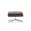 Grand Relax fotpall Leather premium F 69 marron-Aluminium
