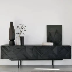Graphic mediabänk Black 242 cm