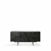 Graphic sideboard Teak svart 3 dörrar