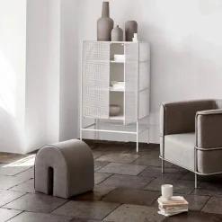 Grid skåp beige