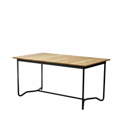 Grinda bord Teak large svart stativ