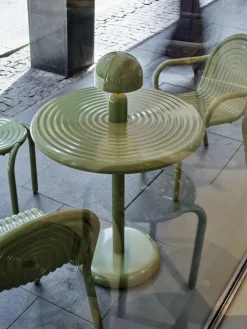 Groove cafébord runt - Moss Ø70 cm