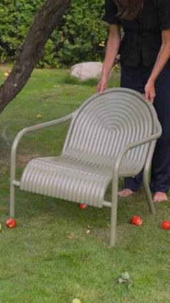 Groove lounge chair Moss