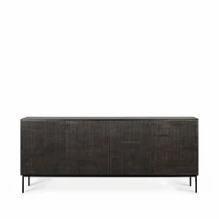Grooves sideboard Black 4 dörrar