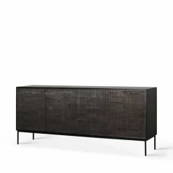Grooves sideboard Black 4 dörrar