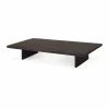 Grooves soffbord Off black teak 170x120 cm