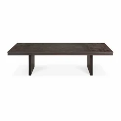 Grooves soffbord Off black teak 135x65 cm