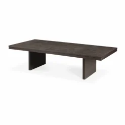 Grooves soffbord Off black teak 135x65 cm