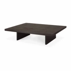 Grooves soffbord Off black teak 140x110 cm