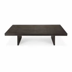 Grooves soffbord Off black teak 140x110 cm