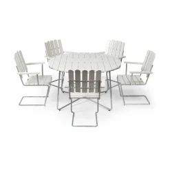 Grythyttan matgrupp vit 9A Ø120cm + 5st A2