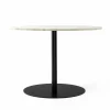 Harbour Column matbord marble offwhite ø105 cm svart stativ