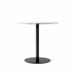 Harbour Column matbord Marble off white-svart stativ Ø80 cm