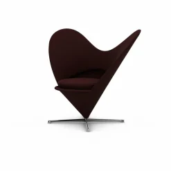 Heart Cone Chair fåtölj Cento dark red melange-rostfritt stål