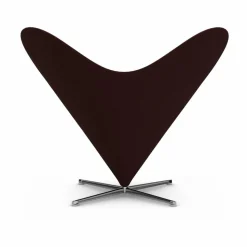 Heart Cone Chair fåtölj Cento dark red melange-rostfritt stål