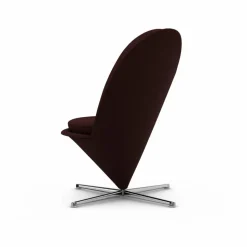 Heart Cone Chair fåtölj Cento dark red melange-rostfritt stål