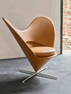 Heart Cone Chair fåtölj Cento salt´n pepper-rostfritt stål