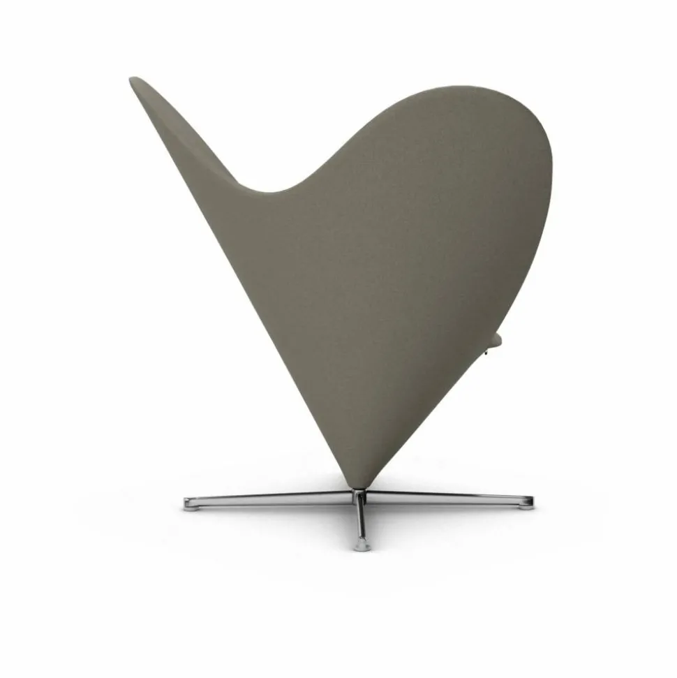 Heart Cone Chair fåtölj Hola truffle-rostfritt stål