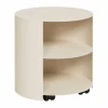 Hide sidobord Ø38x41 cm Light ivory textured
