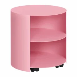 Hide sidobord Ø38x41 cm Light pink textured
