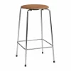 High Dot counter stool 4 ben Wild läder walnut-krom
