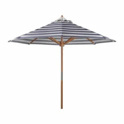 Hisshult parasoll Ø270 cm Blue stripe-teak