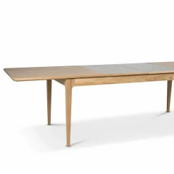 Höllviken matbord Ek vitpigmenterad mattlack-2 ilägg-ek á 50 cm