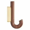 Hook krok mini 13 3 cm Valnöt-mässing