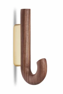 Hook krok mini 13 3 cm Valnöt-mässing