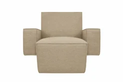 Hunk loungefåtölj med armstöd Beige