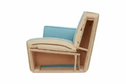 Hunk loungefåtölj med armstöd Beige
