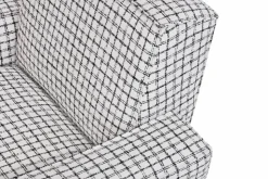 Hunk loungefåtölj med armstöd Checkered black/white