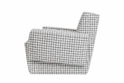 Hunk loungefåtölj med armstöd Checkered black/white