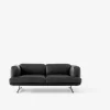 Inland AV22 soffa 2-sits Noble läder svart-warm black