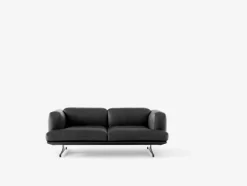 Inland AV22 soffa 2-sits Noble läder svart-warm black