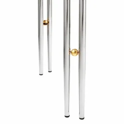 IOI soffbord Ø50 cm Krom-mässing-vit marmor