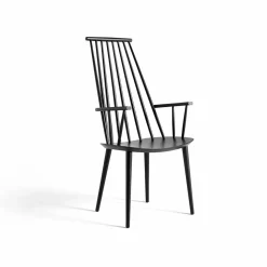 J110 karmstol Black lacquered beech
