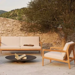 Jack outdoor loungefåtölj teak Offwhite