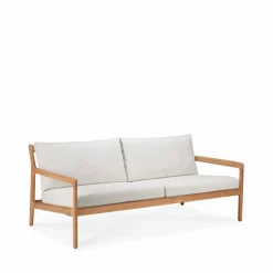 Jack outdoor soffa 2-sits teak offwhite teakstativ