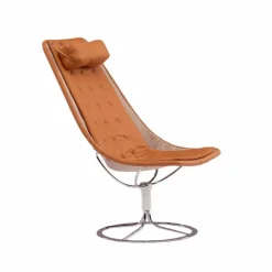 Jetson 66 Lång dyna fåtölj Elmosoft 54035 cognac-linneväv