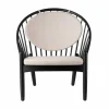 J166 Jørna stol Black painted oak-beige