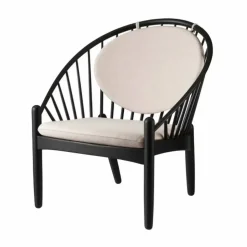 J166 Jørna stol Black painted oak-beige